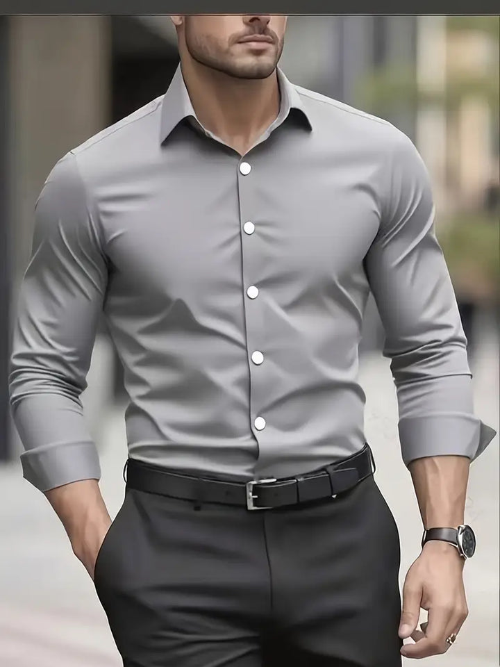Chemise respirante Baptiste Homme | Manches longues, coupe slim ajustée 4