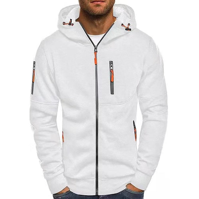 Sweat Zippé Julien | Capuche Doublée, Finitions Contrastées Homme 0