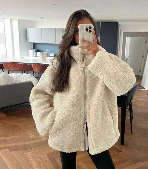 Veste Teddy Pauline Femme - Beige