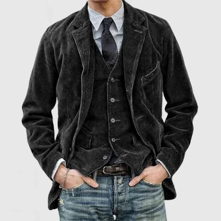 Ensemble Blazer et Gilet Victor | Velours Côtelé Vintage Homme 1