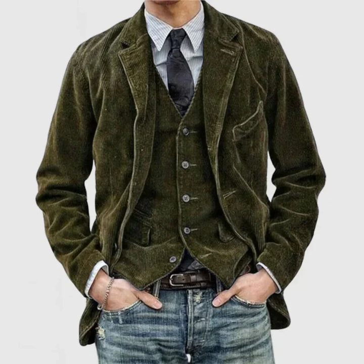 Ensemble Blazer et Gilet Victor | Velours Côtelé Vintage Homme 2