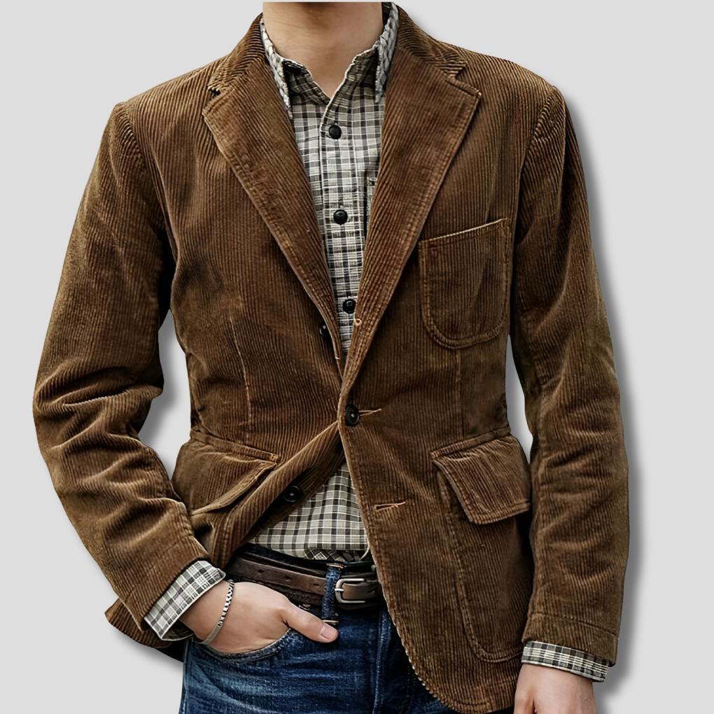 Ensemble Blazer et Gilet Victor | Velours Côtelé Vintage Homme 3