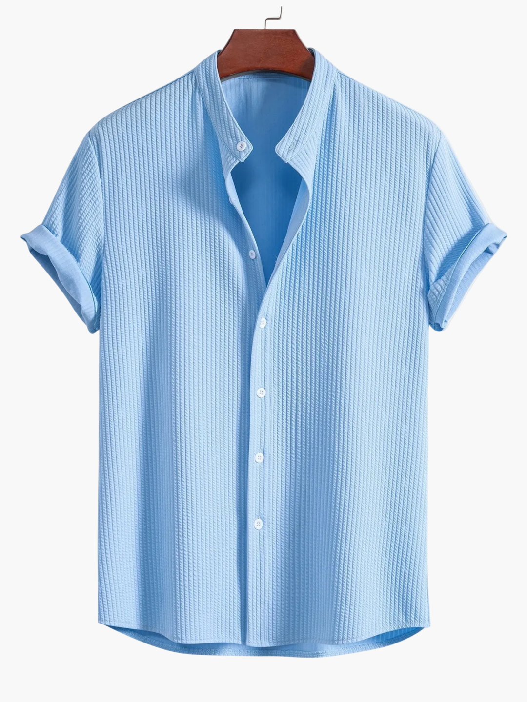 Chemise Col Mao et Pantalon Léo Homme | Manches Retroussées 5