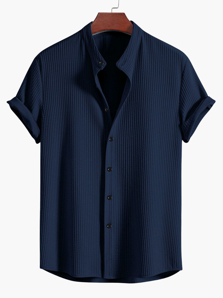 Chemise Col Mao et Pantalon Léo Homme | Manches Retroussées 8