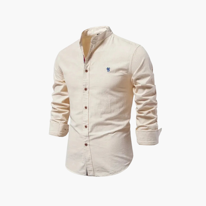Ensemble Chemise Col Mao et Short Lucas Homme | Manches Longues 9