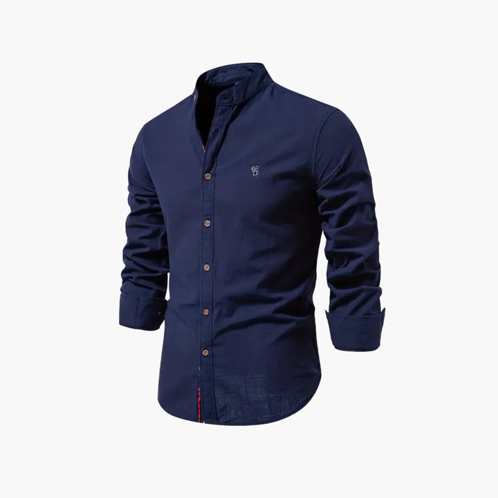 Ensemble Chemise Col Mao et Short Lucas Homme | Manches Longues 10