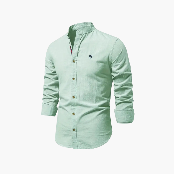 Ensemble Chemise Col Mao et Short Lucas Homme | Manches Longues 6