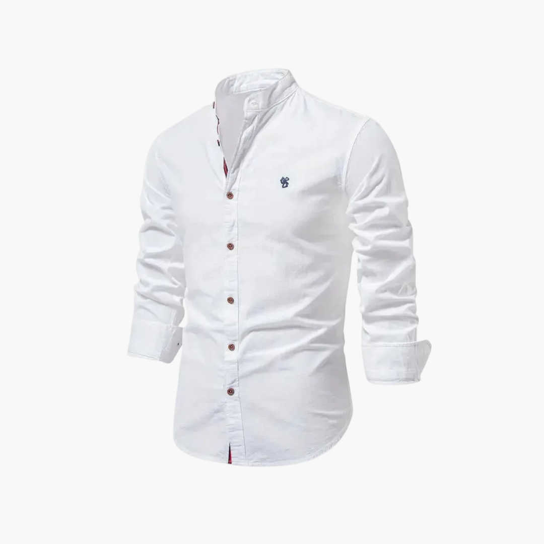 Ensemble Chemise Col Mao et Short Lucas Homme | Manches Longues 7