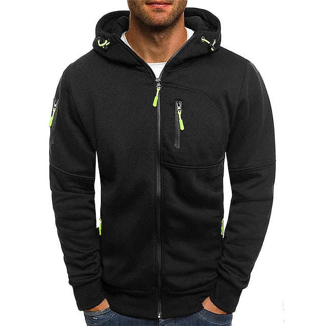Sweat Zippé Julien | Capuche Doublée, Finitions Contrastées Homme 1