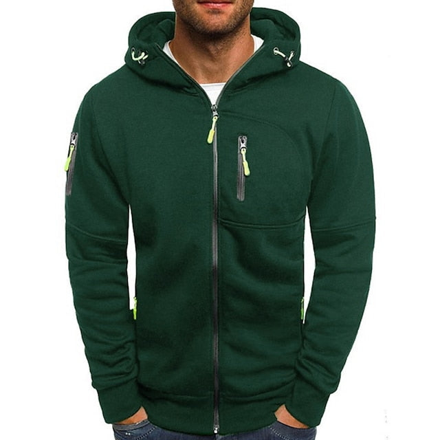 Sweat Zippé Julien | Capuche Doublée, Finitions Contrastées Homme 3