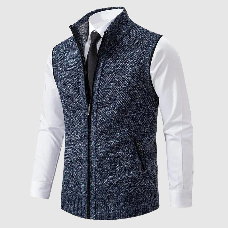 Gilet en Laine Gabin | Sans Manches, Col Rabattu pour Homme 2