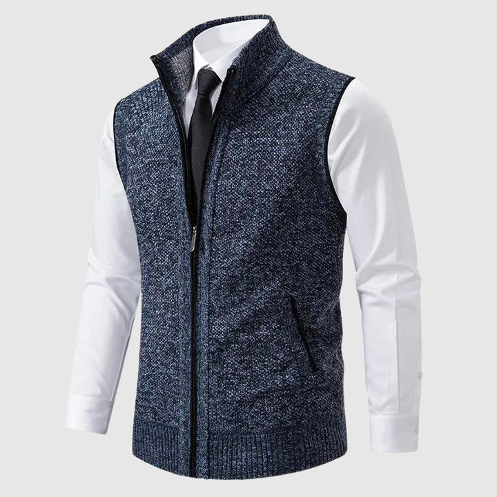 Gilet en Laine Gabin | Sans Manches, Col Rabattu pour Homme 2