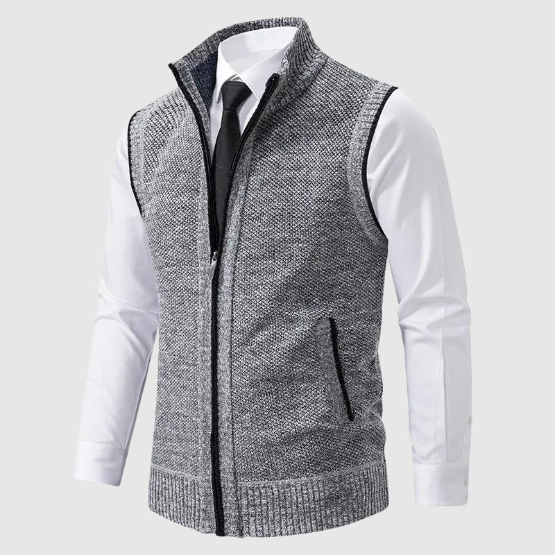 Gilet en Laine Gabin | Sans Manches, Col Rabattu pour Homme 3
