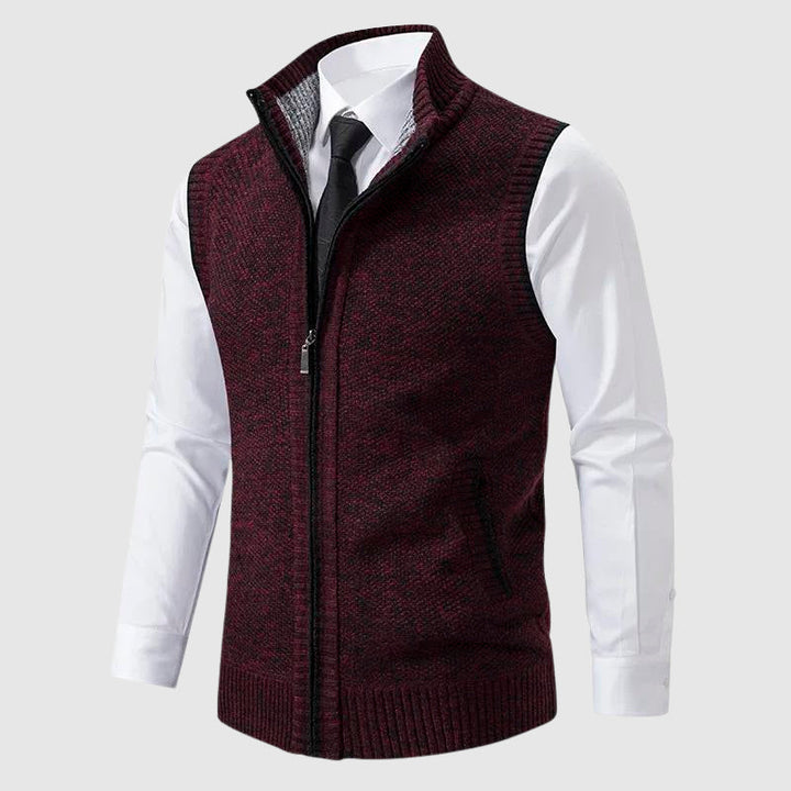 Gilet en Laine Gabin | Sans Manches, Col Rabattu pour Homme 4