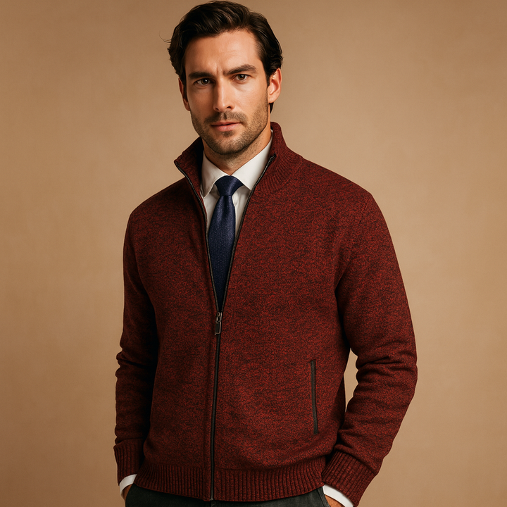 Gilet en Maille Mathis | Bords Côtelés, Zip Intégral pour Homme 5