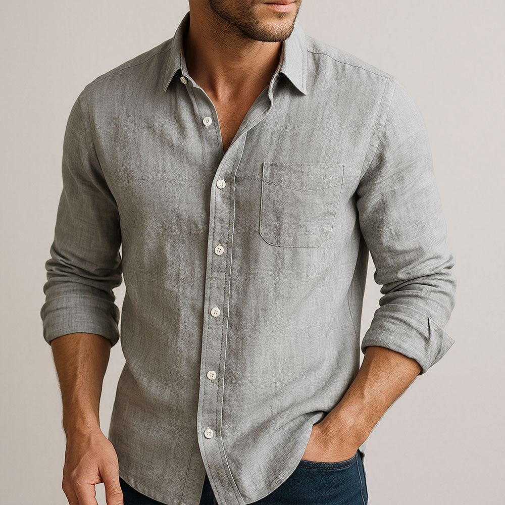 Chemise essentielle en lin Victor | Mélange coton-lin 1