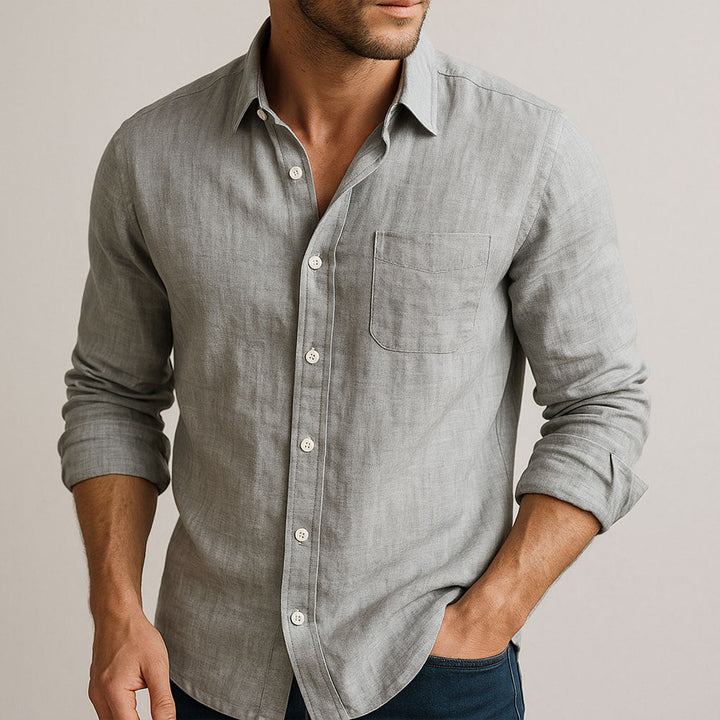 Chemise essentielle en lin Victor | Mélange coton-lin 1