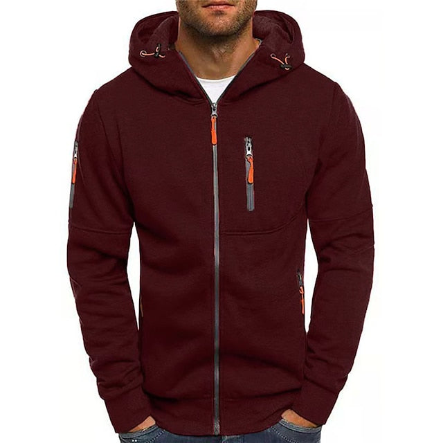 Sweat Zippé Julien | Capuche Doublée, Finitions Contrastées Homme 4
