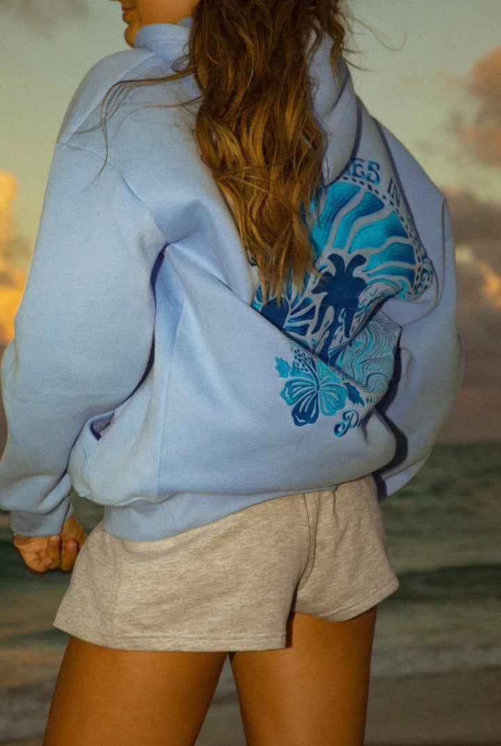 Hoodie d'Été Lola Femme | Motif Tropical, Coupe Ample 2