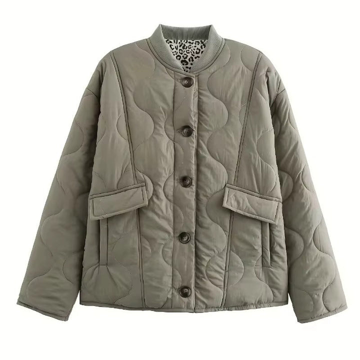 Veste Chic Jade | Doublure Léopard, Coupe Ajustée Femme 2
