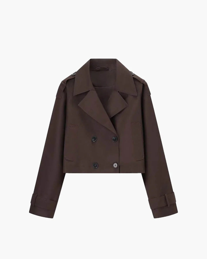 Trench Court Clémence | Double Boutonnage, Col Revers Femme 0