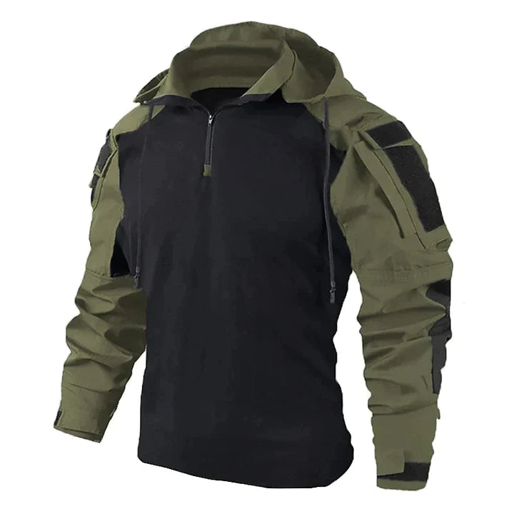 Pull Tactique Nathan | Homme, Capuche et Coupe Ajustée Chaude 0
