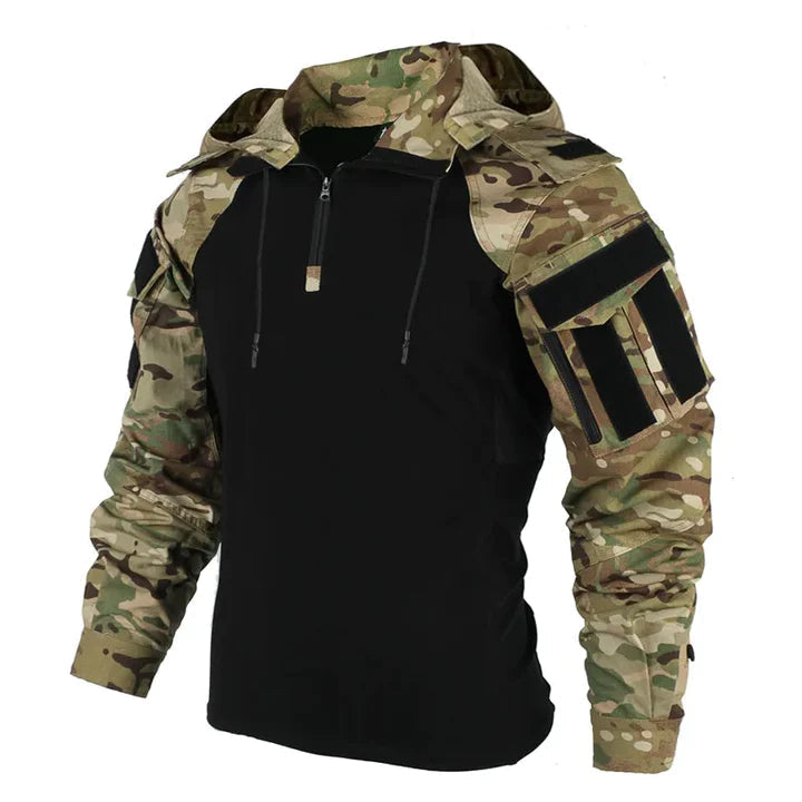 Pull Tactique Nathan | Homme, Capuche et Coupe Ajustée Chaude 1