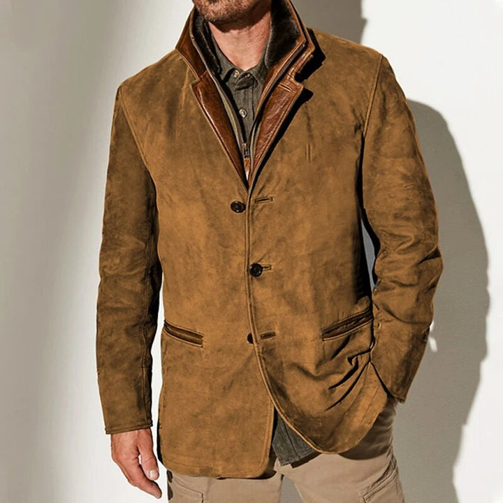 Veste Vintage Gabriel | Accents en Cuir, Coupe Confortable, Homme 1