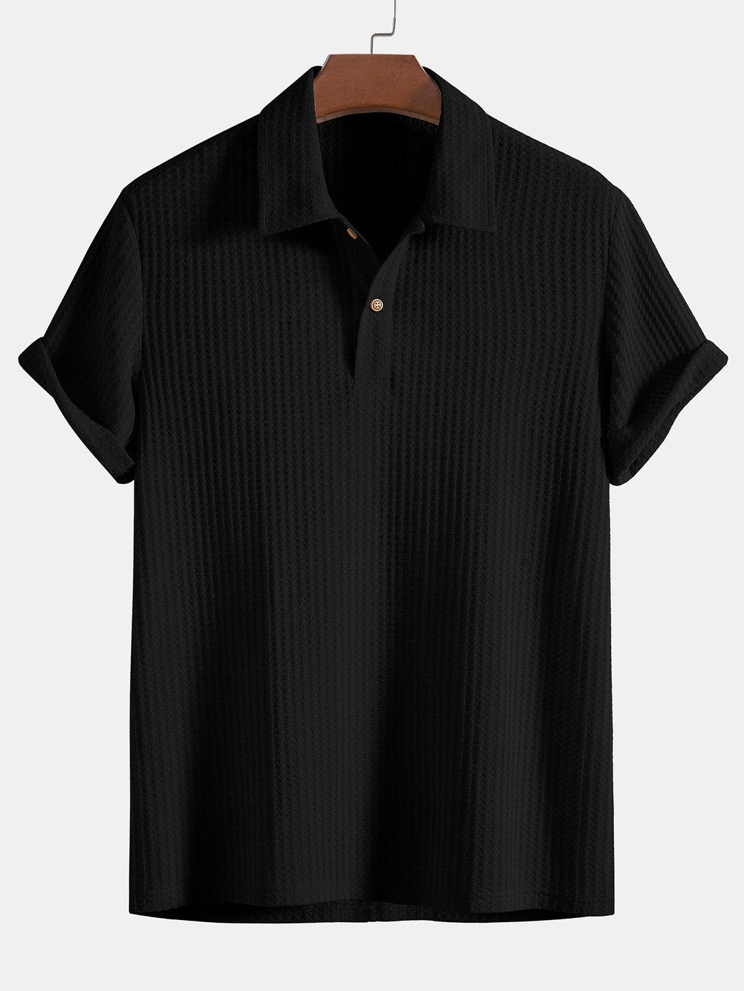 Polo Nathan Homme | Maille gaufrée, manches courtes 2