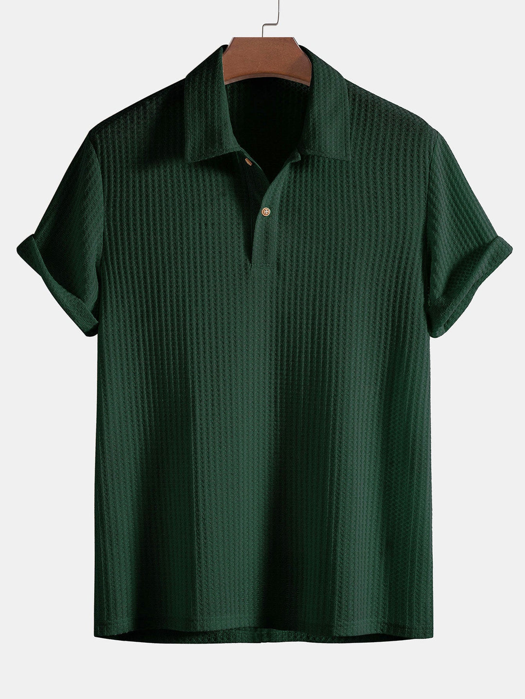 Polo Nathan Homme | Maille gaufrée, manches courtes 1