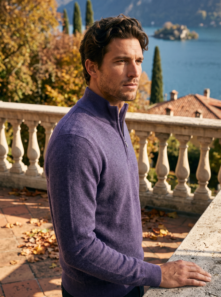 Pull camionneur zippé Noah pour Homme | Coton et laine, coupe ajustée 2
