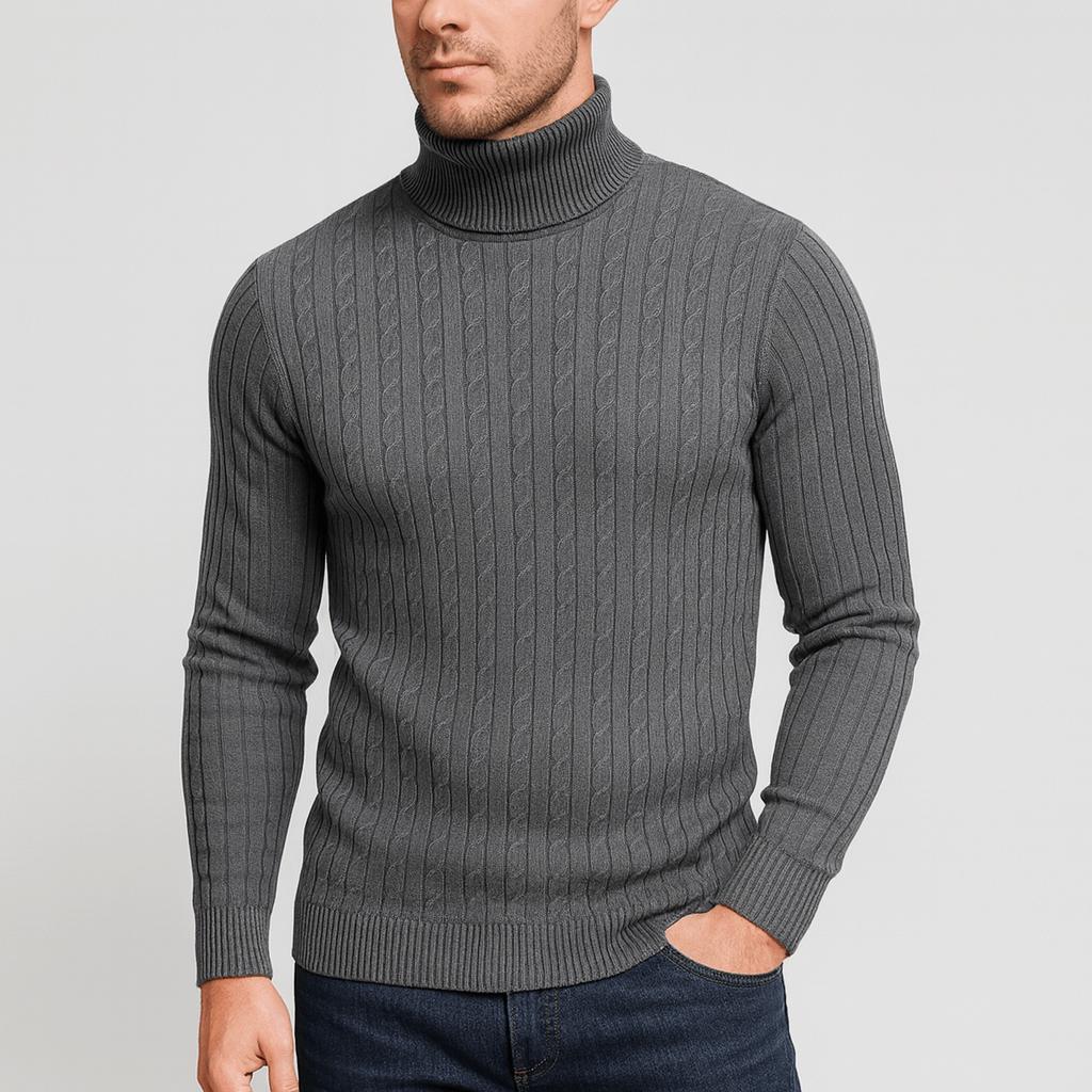 Pull col roulé en laine légère Alexandre Homme | Coupe classique ajustée 1