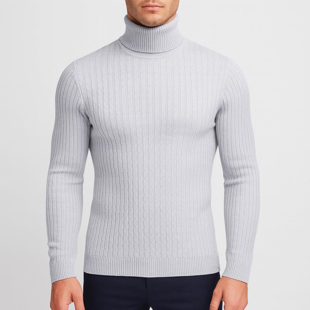 Pull col roulé en laine légère Alexandre Homme | Coupe classique ajustée 2