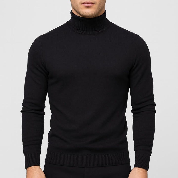 Pull col roulé en laine mérinos Victor Homme | Ajusté, doux et léger 1