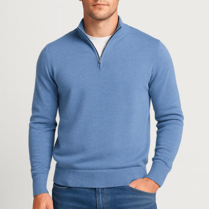 Pull col V en laine mérinos texturée Simon Homme | Coupe classique 4