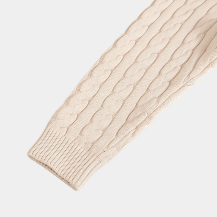 Pull Demi-Zip Torsadé Louis Homme | Col Montant et Chaud 8