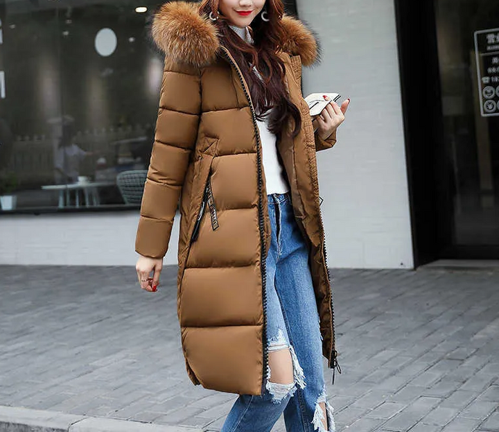 Manteau Long Matelassé Chloé Femme | Col Fausse Fourrure, Poches Zippées 0