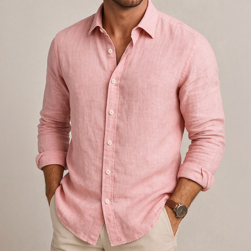 Chemise essentielle en lin Victor | Mélange coton-lin 2
