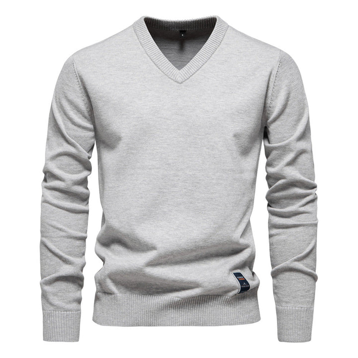 Sweat col V Arthur pour Homme | Coton mélangé, coupe slim ajustée 1
