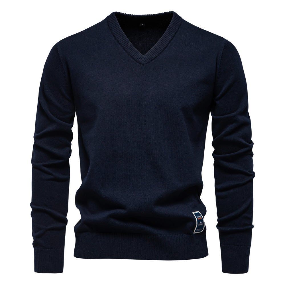 Sweat col V Arthur pour Homme | Coton mélangé, coupe slim ajustée 3