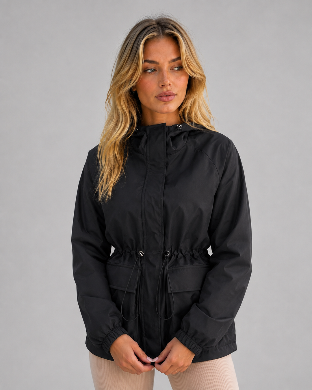 Veste de Pluie Iris Femme à Capuche | Déperlante, Coupe-Vent, Mi-Longue 2