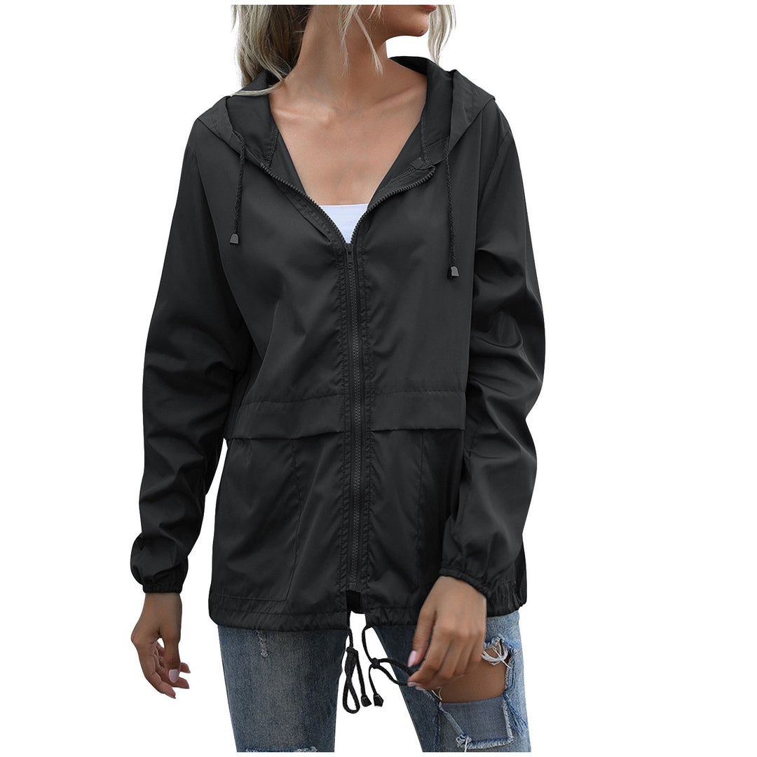 Veste de Pluie Légère Rose Femme | Déperlante, Capuche, Zippée 2