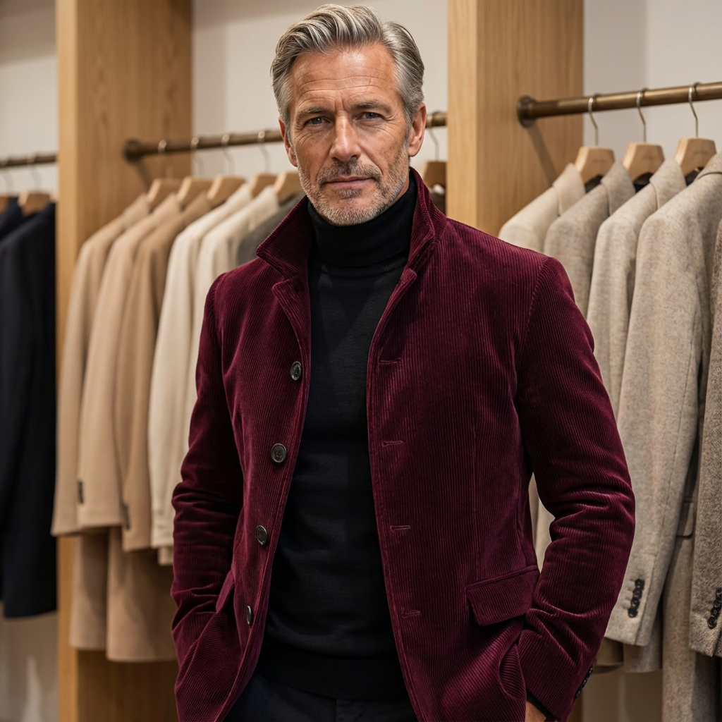 Veste en Velours Côtelé Alexandre | Revers Marqués, Élégante Homme 3