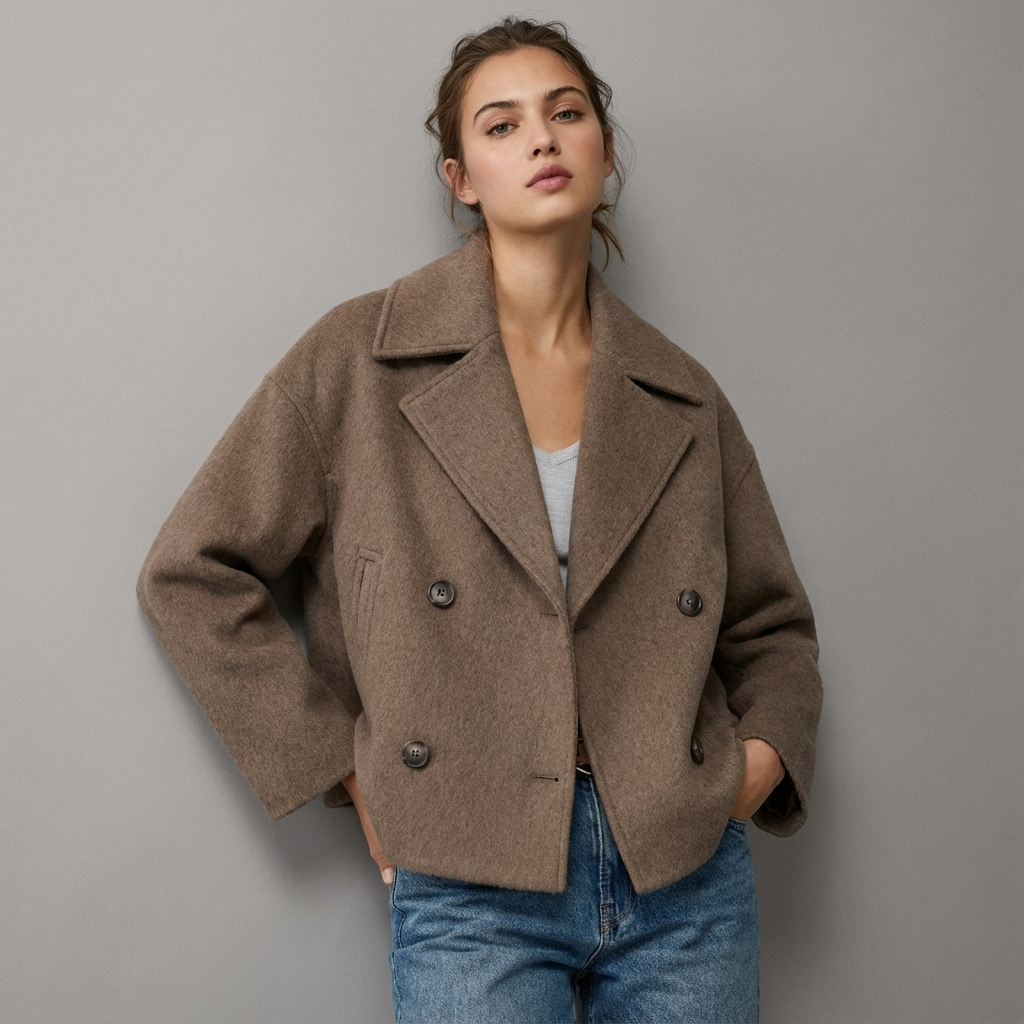 Veste Courte Alice Femme | Double Boutonnage, Revers, Coupe Droite 0