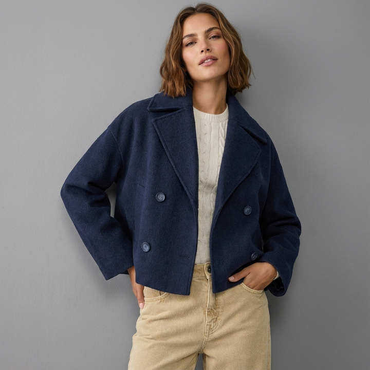 Veste Courte Alice Femme | Double Boutonnage, Revers, Coupe Droite 4