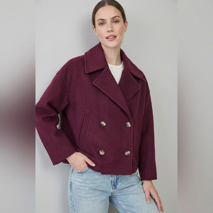 Veste Courte Alice Femme | Double Boutonnage, Revers, Coupe Droite 5