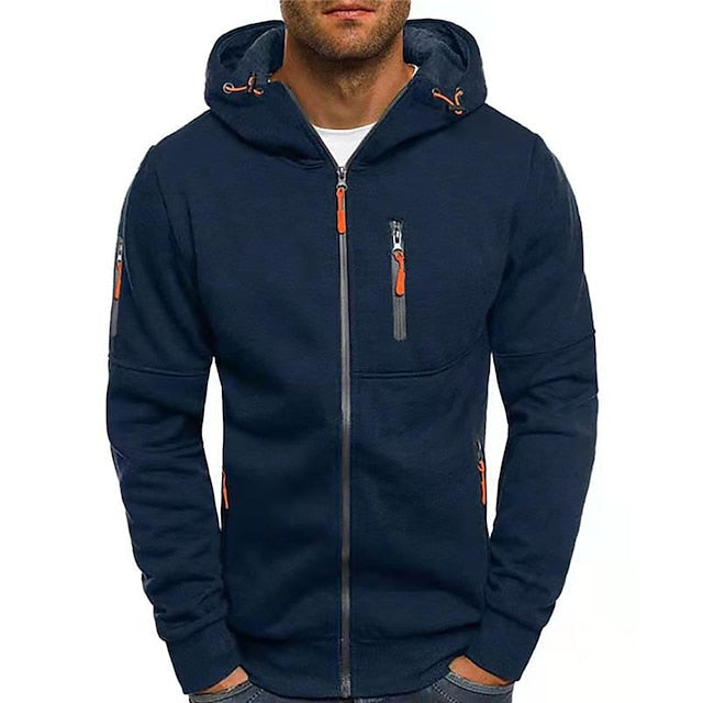 Sweat Zippé Julien | Capuche Doublée, Finitions Contrastées Homme 7