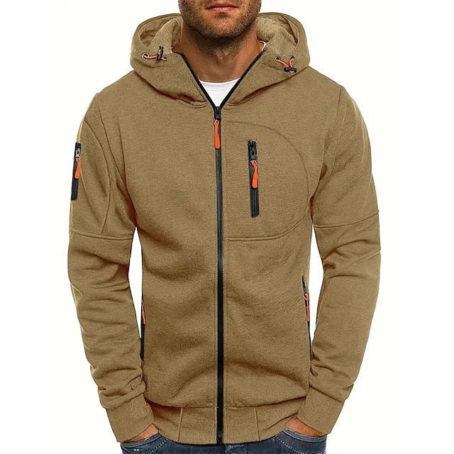 Sweat Zippé Julien | Capuche Doublée, Finitions Contrastées Homme 8
